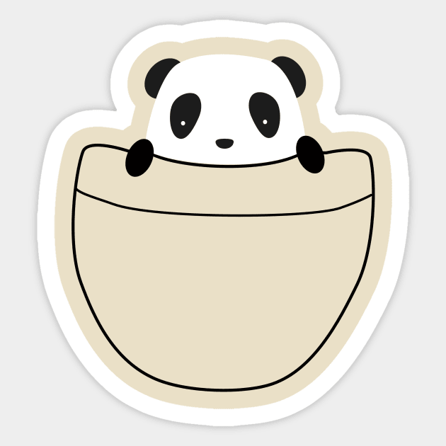 Kawaii pocket panda is cute Sticker by happinessinatee